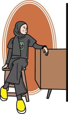 hijab female models in elegant clothes