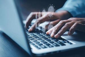 Online documentation database and process automation to efficiently manage files, IT staff working with Document Management System DMS Corporate business technology. Cognition on modern management. photo