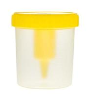 container for collecting urine test isolated photo