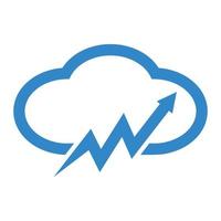 Cloud analistic logo vector