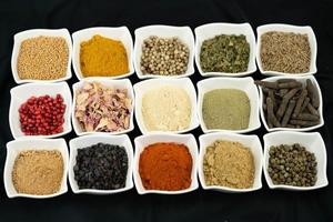 a mix of herbs and spices from all over the world photo