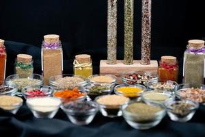 a mix of herbs and spices from all over the world photo