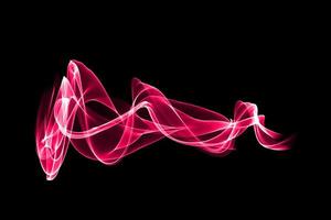 Abstract colored smoke wave isolated background design element photo