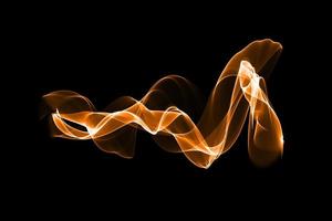 elemento de diseño de fondo aislado de onda de humo de color abstracto foto