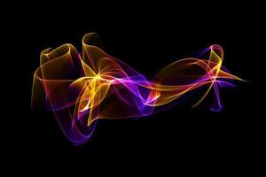 Abstract colorful smoke wave isolated background design element photo