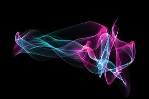 Abstract colorful smoke wave isolated background design element photo