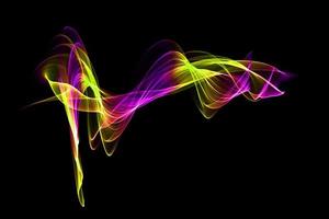 Abstract colorful smoke wave isolated background design element photo