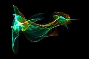 Abstract colorful smoke wave isolated background design element photo