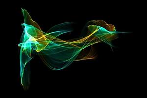 Abstract colorful smoke wave isolated background design element photo