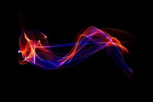 Abstract colorful smoke wave isolated background design element photo