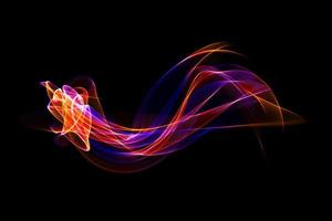 elemento de diseño de fondo aislado de onda de humo colorido abstracto foto