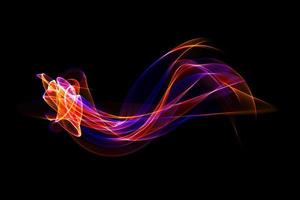 Abstract colorful smoke wave isolated background design element photo