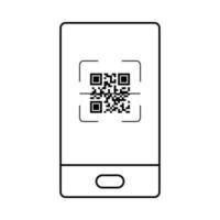 ejemplo de código qr vectorial para escaneo de teléfonos inteligentes vector