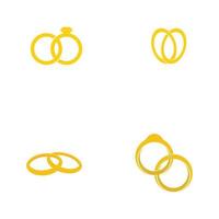 wedding ring icon vector