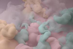 Dynamic Smoke Art with Colored Transition photo