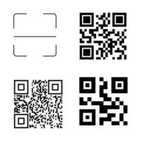 ejemplo de código qr vectorial para escaneo de teléfonos inteligentes vector