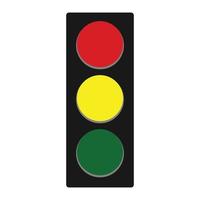 Signal traffic light on road vector