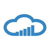 Cloud analistic logo vector