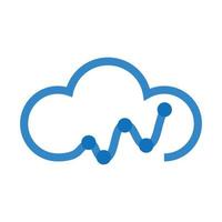 Cloud analistic logo vector