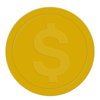 Gold coin PNG  isolated on transparent background