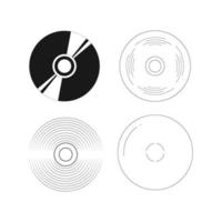 icono de cd o dvd vector