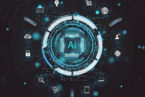 Digital transformation technology strategy, IoT, internet of things. transformation of ideas and the adoption of technology in business in the digital age, enhancing global business capabilities. Ai photo