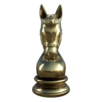 a gold metallic Thai horse chess pieces. png