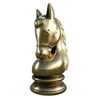 a gold metallic Thai horse chess pieces.