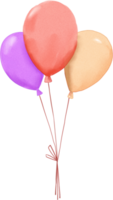 Watercolor Set Of Cute Balloon png