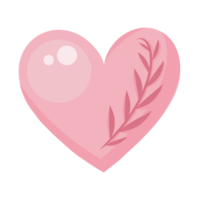 Isolated heart shape for Valentine's Day on a transparent background. Love symbol. png