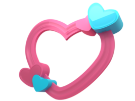 forme d'amour 3d pour la décoration png