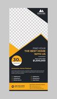 Real estate dl rack card flyer template vector