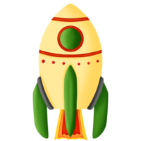 Rocket fly to the moon png