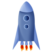 Rocket fly to the moon png