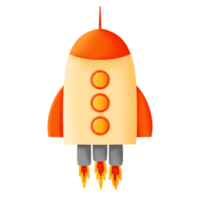 Rocket fly to the moon png