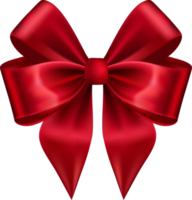 Red Silk Realistic Bow with Ribbon png