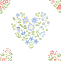 seamless, patrón, cuál, floral, corazón png