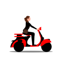 Woman riding motorcycles png