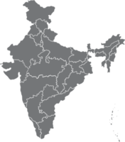 doodle freehand drawing of india map. png