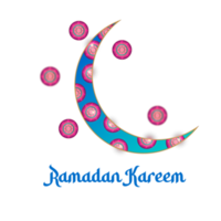 Ramadan background with moon and mosque colourful concept png