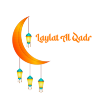 laylat al-qadr design with lantrain moon and masque png