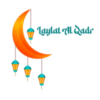 laylat al-qadr design with lantrain moon and masque png