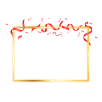 conception de cadre de célébrité avec des confettis png