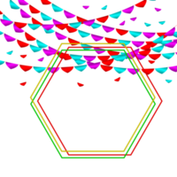 conception de cadre de célébrité avec des confettis png