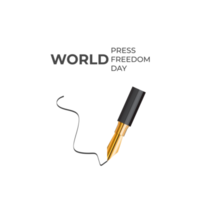 dia mundial da liberdade de imprensa 3 de maio e design simples de texto png