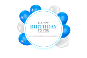 fondo de feliz cumpleaños con uso de marco para tarjeta de felicitación, plantilla de póster, diseño de invitación de fiesta png