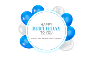 Happy Birthday background with frame use  for  Greeting card, poster template, party invitation layout png