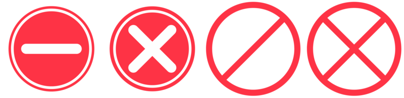 detener no y prohibir el conjunto de iconos png