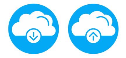 upload and download from cloud icon png