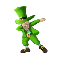 st patrick day dabbing pose dance png